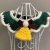 sGreen Handmade Knitted Pet Necklace Cat Dog Christmas Jingle Bell Collar Pet Cute Collar Charms Crochet Scarf Bib