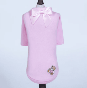Baby Bear Dog  Tee (Color: Baby Pink, size: XXS)