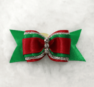 Christmas Bow (Color: Red & Green)