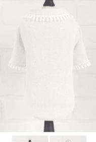 Heavenly Kiss Dog Sweater (Color: Cream, size: XXS)