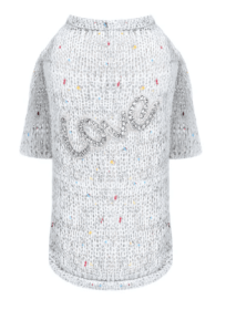 Love Dog Sweater (Color: Grey, size: XXS)