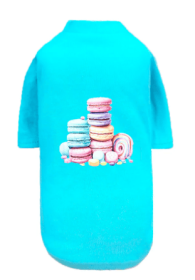 Macaoon Dog Tee (Color: Teal, size: XXS)