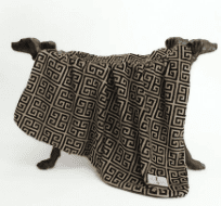 Obsidian Dog Blanket (Color: Black& Tan, size: SM)