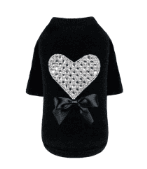 Oh my Heart Dog Sweater (Color: Black, size: XXS)