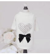 Oh my heart Dog Tee (Color: Ivory, size: XXS)