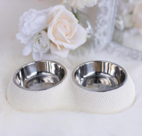 Pearl Pet Dining Bowl (Color: Pearl)