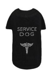 Service Dog Tee (Color: Black, size: XXS)