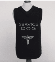 Service Dog Tank (Color: Black, size: XXS)