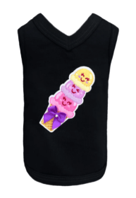 Sweet Savory Dog Tank (Color: Black, size: XXS)