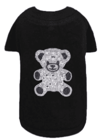 Teddy Dog Tee (Color: Black, size: XXS)
