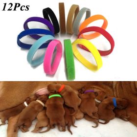 Cet Puppy Newborn Pets Identify Collars Adjustable Nylon Small Pet Dog Collars Kitten Necklace Whelping Puppy Collars (Color: 12pcs, size: XL)