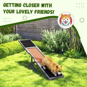 Dog Agility Ramp , Pet Seesaw (Color: as picture)