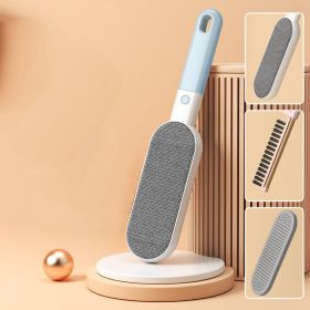 Double-Sided Clothing Pet Dust Hair Removal Brush Pet Hair Remover For Couch Pet Hair Remover For Laundry Car Carpet Clothes Dog Hair Remover Bru (Color: Blue)