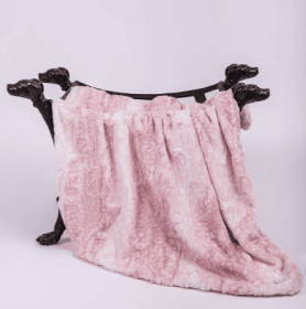 Cashmere Dog Blankets (Color: Pink Fawn, size: SM)