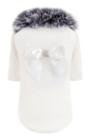 High Society Dog Sweater (Color: Cream, size: XXS)