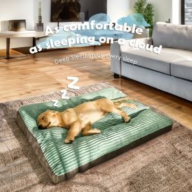 Up to 100 lbs Dog Mat Sleeping Dog Mattress Floor Mat Removable And Washable Dog Kennel Large Dog Kennel Pet Pad Dog Mat Soft Comfortable Bed (Color: Gray, size: 30*24*3'' Up to 33 lbs)